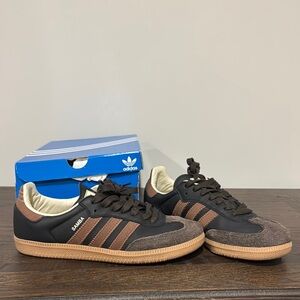 Adidas Samba Dark Brown and Brown Women's Shoes